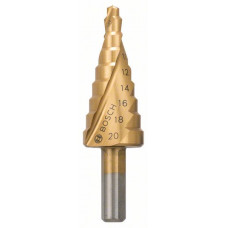 Ступенчатые свёрла HSS-TiN 4 - 20 mm, 8,0 mm, 70,5 mm