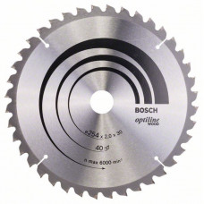 Пильный диск Optiline Wood 254 x 30 x 2,0 mm, 40