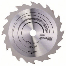 Пильный диск Speedline Wood  160 x 16 x 2,4 mm, 12
