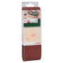 Набор из 3 шлифлент для ленточных шлифмашин Bosch, «красное» качество 40, без отверстий, на зажимах